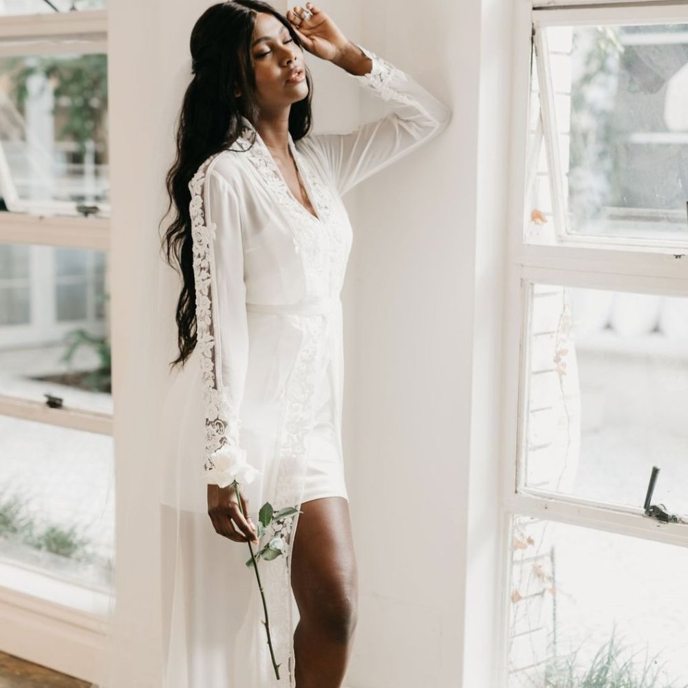 Le Rose Giselle Beaded Georgette Maxi - Includes Slip